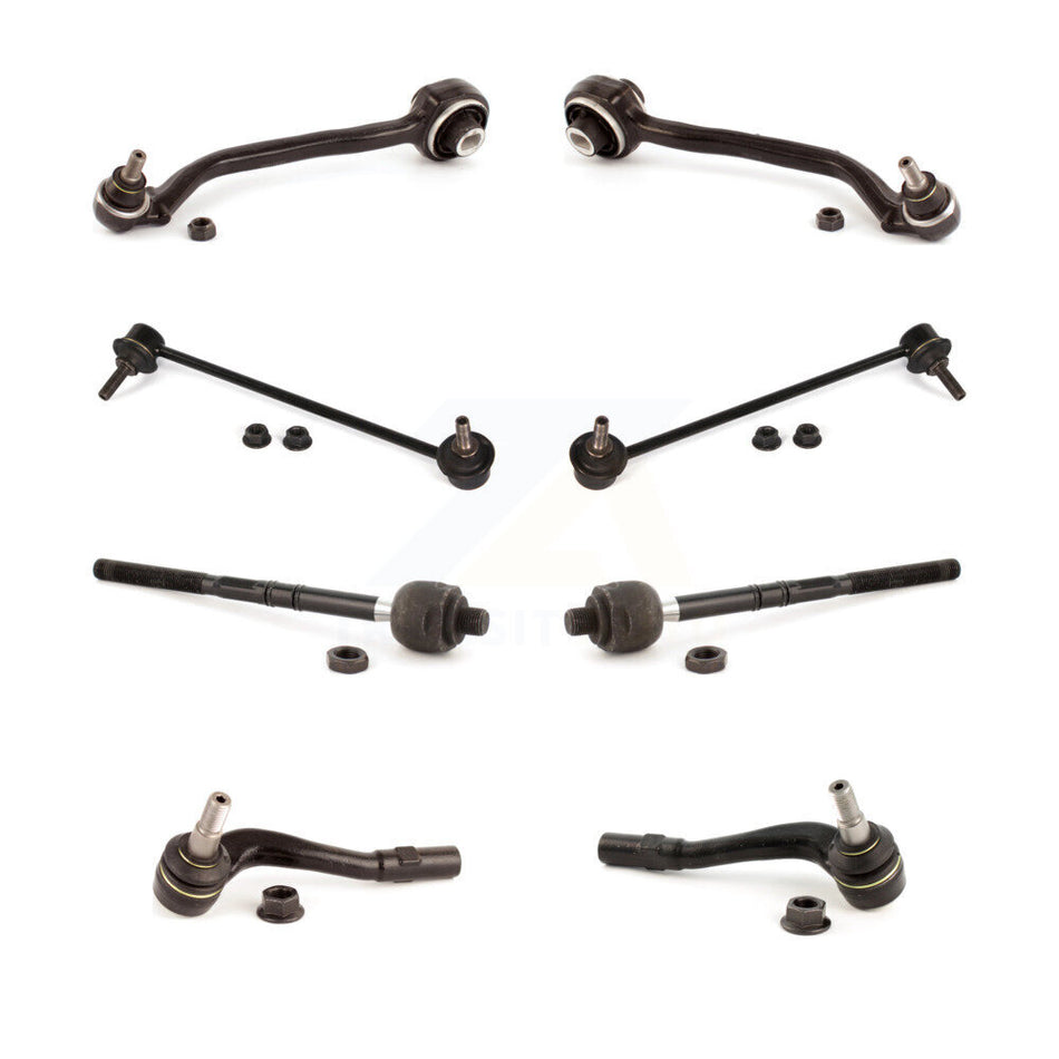 Front Suspension Control Arm And Ball Joint Assembly Steering Tie Rod End Stabilizer Link Kit (8Pc) For Mercedes-Benz C230 C240 CLK350 C320 C280 CLK320 CLK500 CLK550 C350 CLK55 AMG C32 C55 KTR-100635