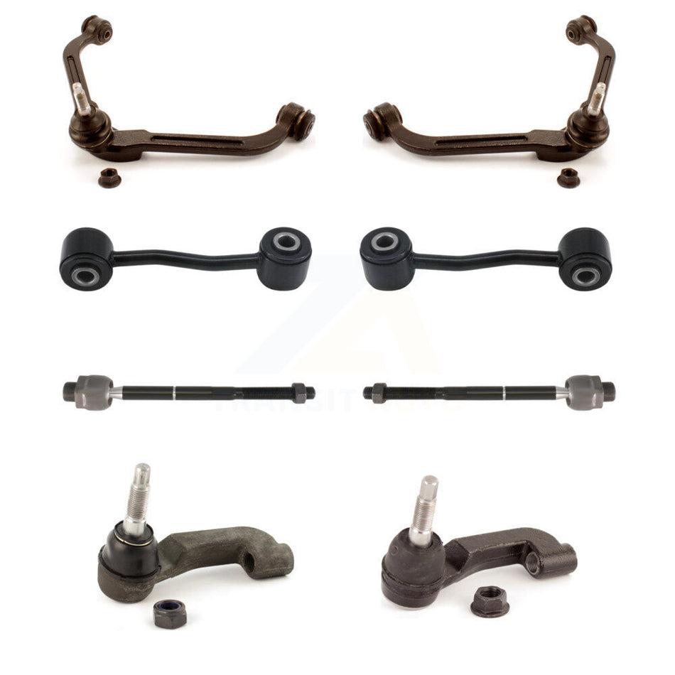 Front Suspension Control Arm And Ball Joint Assembly Steering Tie Rod End Stabilizer Bar Link Kit (8Pc) For 2002-2005 Jeep Liberty KTR-100650