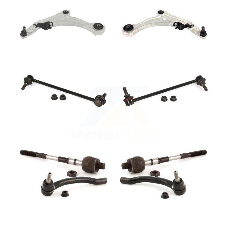 Front Suspension Control Arm And Ball Joint Assembly Steering Tie Rod End Stabilizer Bar Link Kit (8Pc) For 2009-2014 Nissan Maxima KTR-101599