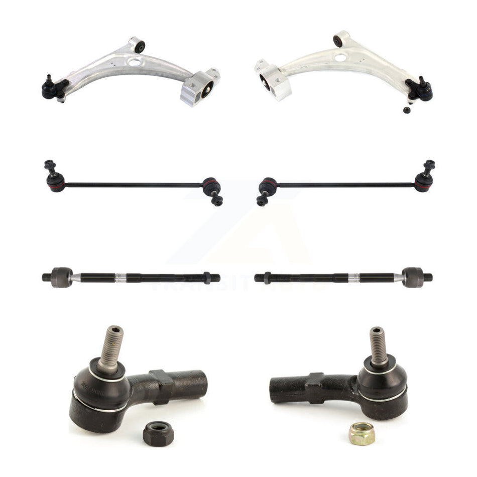 Front Suspension Control Arm And Ball Joint Assembly Steering Tie Rod End Stabilizer Bar Link Kit (8Pc) For 2006 Volkswagen Passat KTR-101601