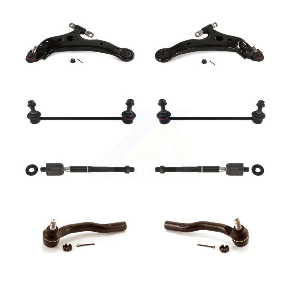 Front Suspension Control Arm And Ball Joint Tie Rod End Link Kit (8Pc) For Toyota Camry KTR-101602