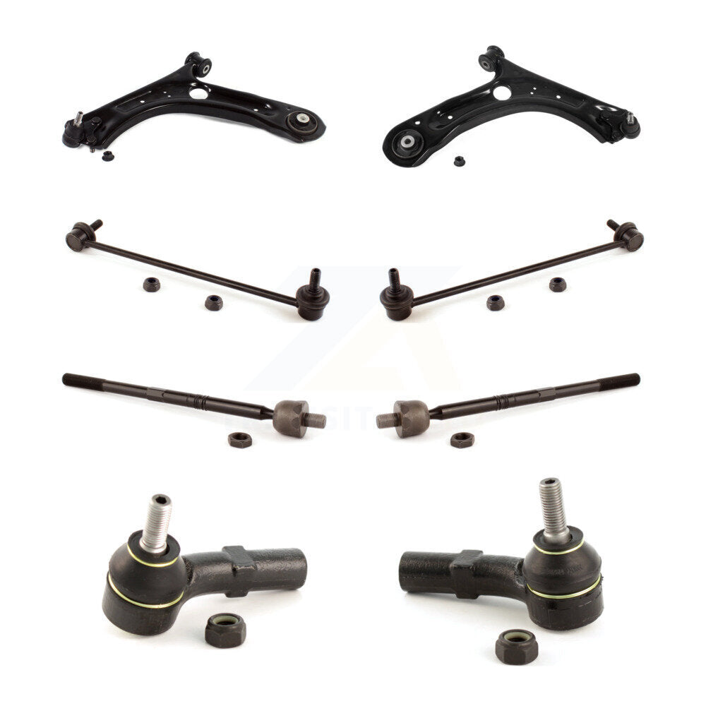 Front Suspension Control Arm & Ball Joint Tie Rod End Link Kit (8Pc) For Volkswagen Jetta KTR-101604