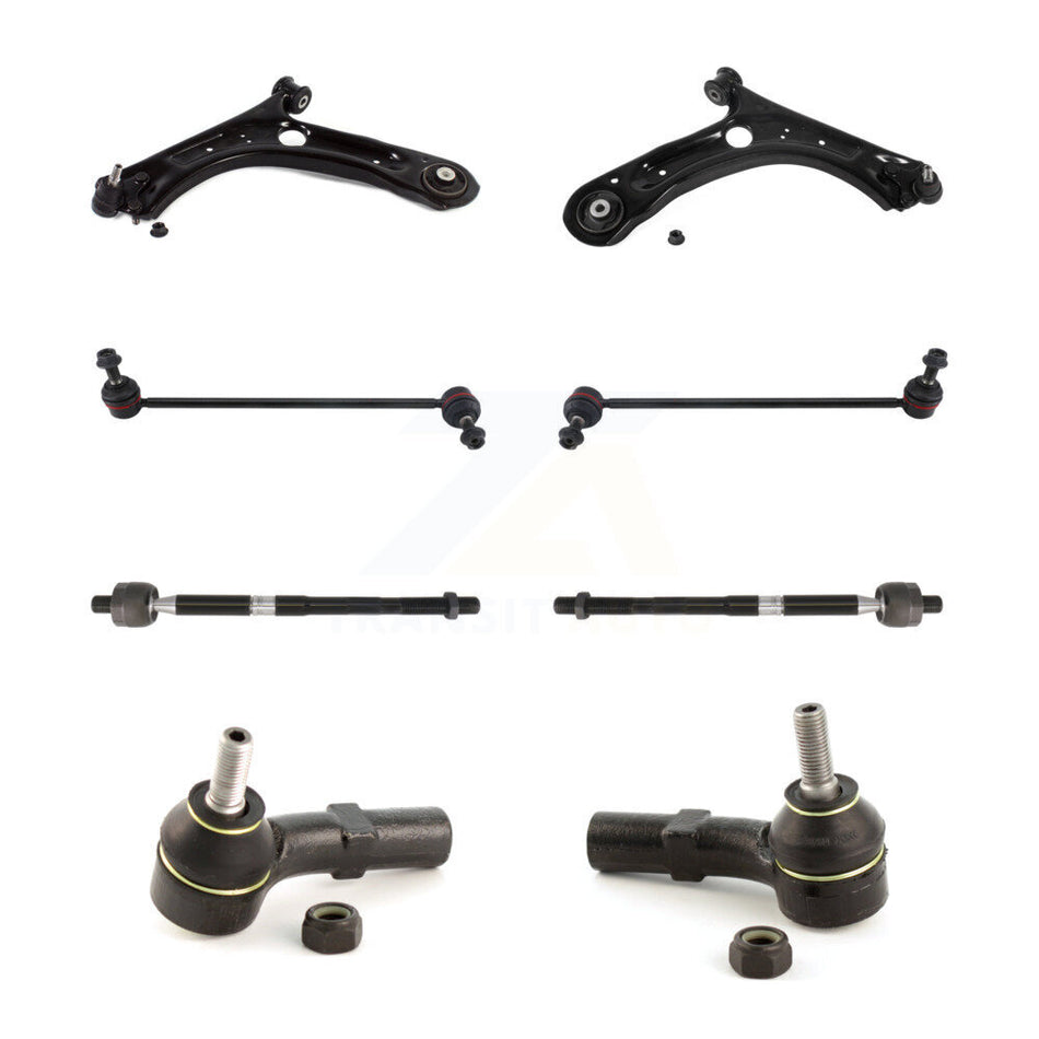 Front Suspension Control Arm & Ball Joint Tie Rod End Link Kit (8Pc) For Volkswagen Jetta KTR-101604