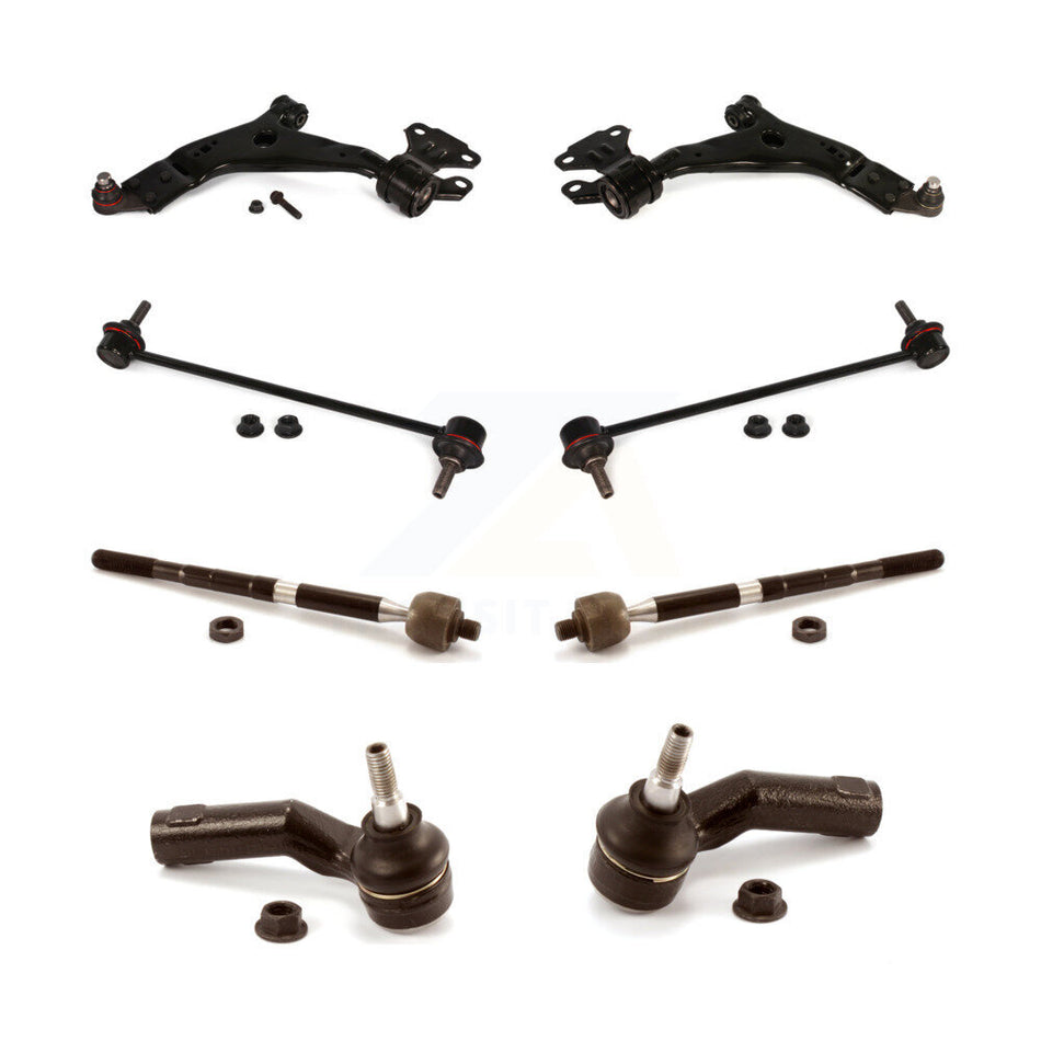 Front Suspension Control Arm And Ball Joint Assembly Steering Tie Rod End Stabilizer Bar Link Kit (8Pc) For Ford Escape KTR-101605