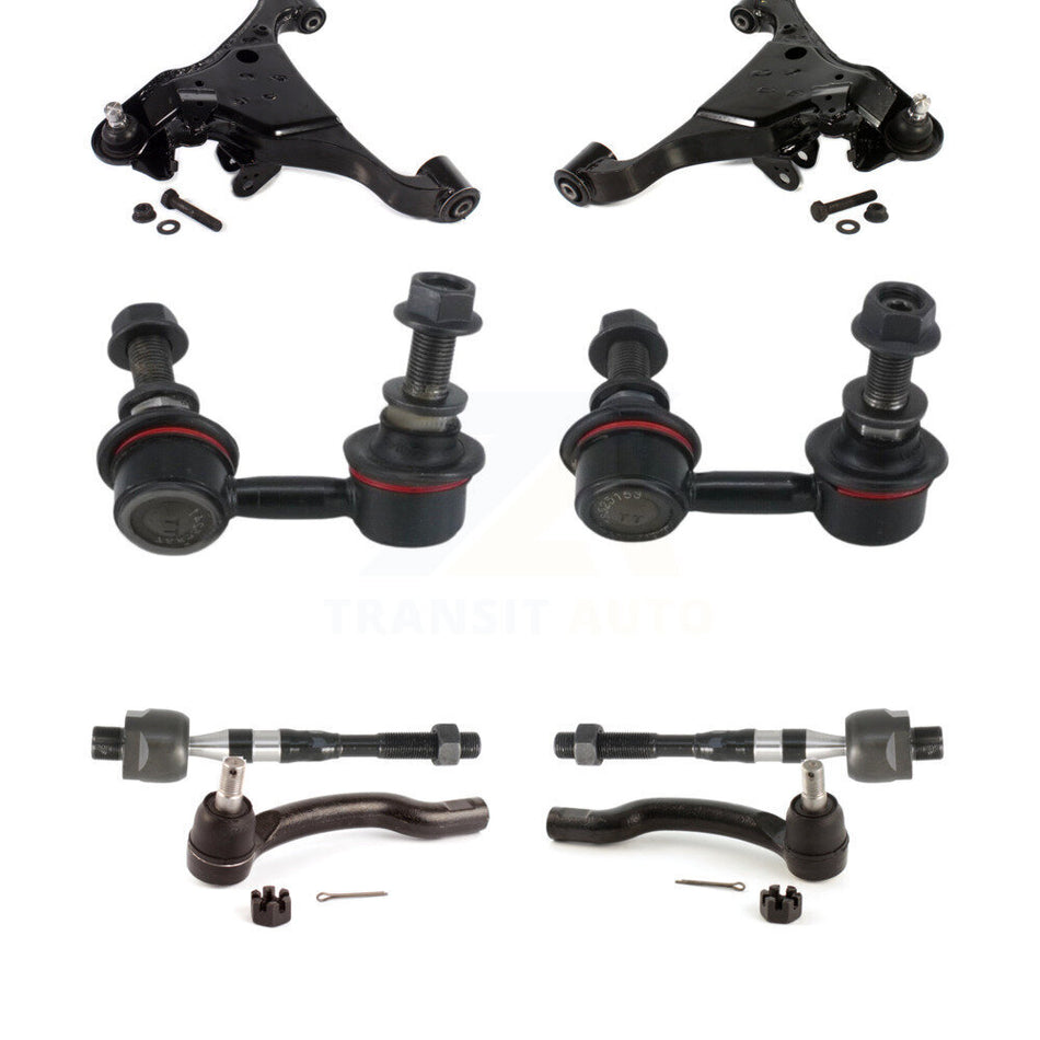 Front Suspension Control Arm And Ball Joint Assembly Steering Tie Rod End Stabilizer Bar Link Kit (8Pc) For Nissan Frontier Pathfinder Xterra KTR-101681