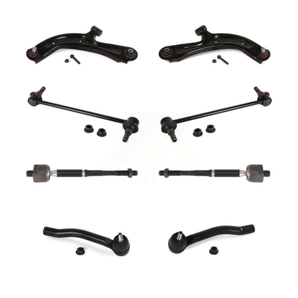 Front Suspension Control Arm And Ball Joint Assembly Steering Tie Rod End Stabilizer Bar Link Kit (8Pc) For Nissan Sentra NV200 KTR-101686