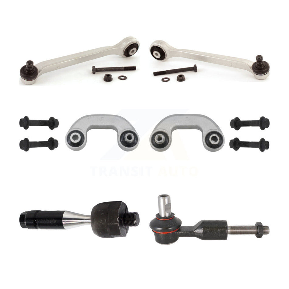 Front Suspension Control Arm And Ball Joint Assembly Steering Tie Rod End Stabilizer Bar Link Kit (6Pc) For 2002-2004 Audi A4 Quattro KTR-101696
