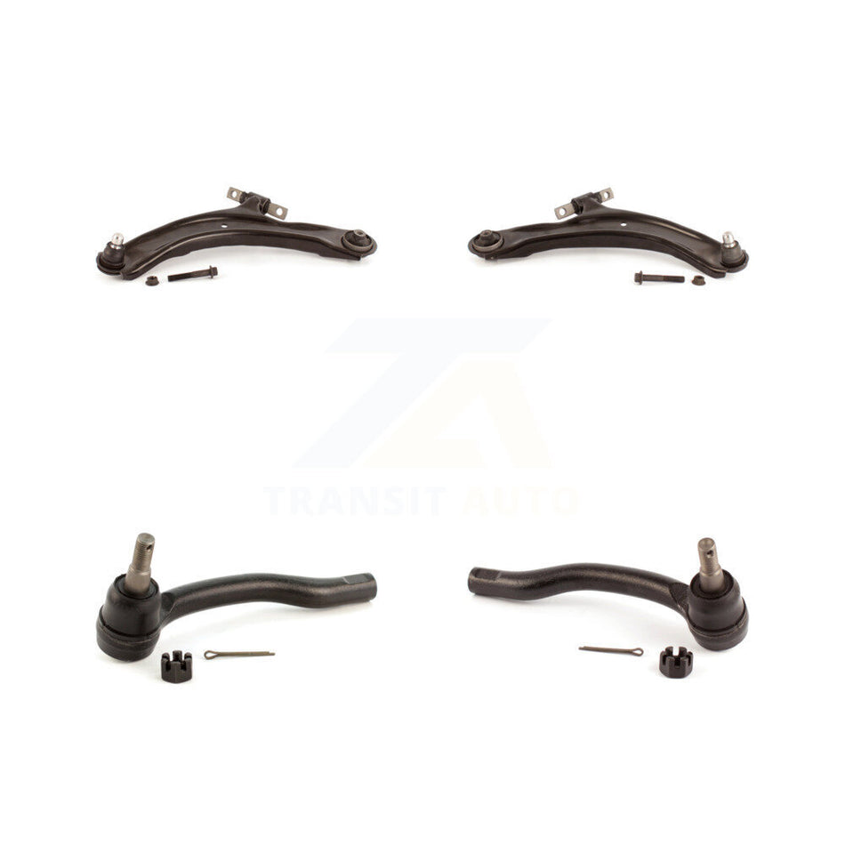 Front Suspension Control Arm Assembly And Tie Rod End Kit For 2009-2014 Nissan 370Z Base Touring Without Sport Package KTR-102669