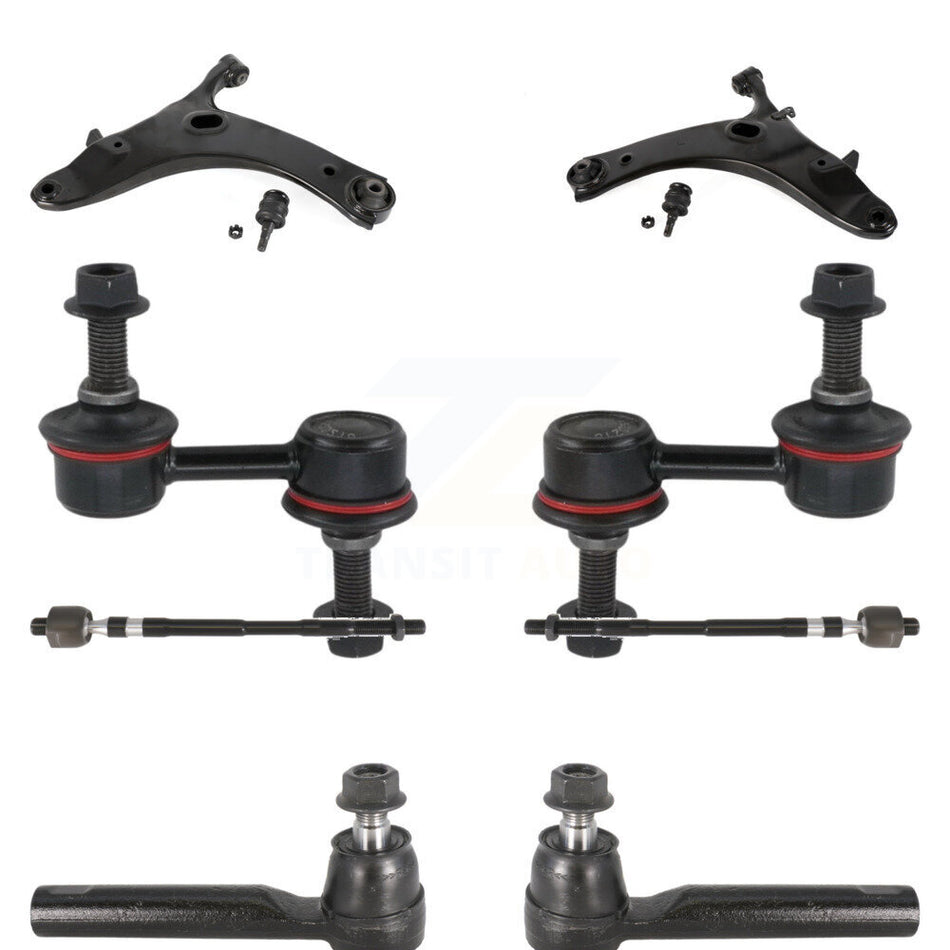 Front Suspension Control Arm And Ball Joint Assembly Steering Tie Rod End Stabilizer Bar Link Kit (8Pc) For 2009-2013 Subaru Forester KTR-102935