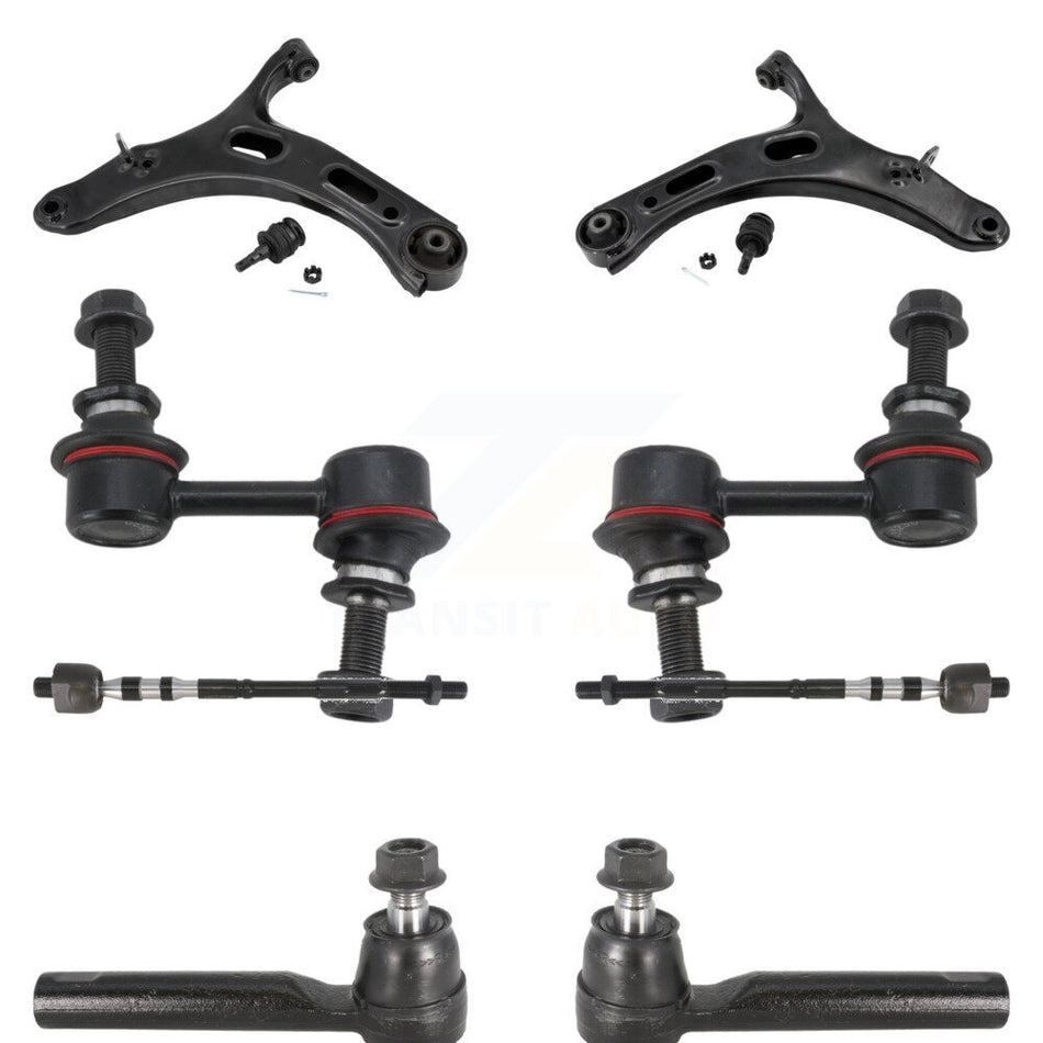 Front Control Arm And Ball Joint Tie Rod End Link Kit (8Pc) For 2010-2014 Subaru Outback KTR-102936