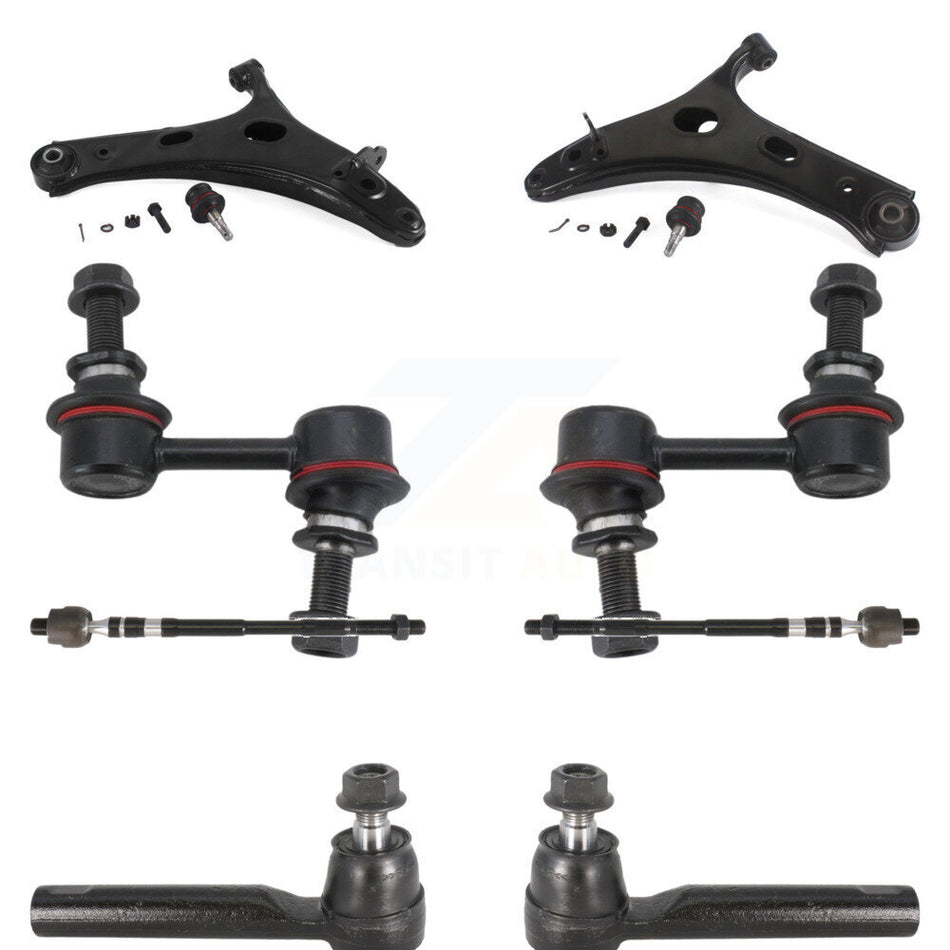 Front Suspension Control Arm And Ball Joint Assembly Steering Tie Rod End Stabilizer Bar Link Kit (8Pc) For 2014-2018 Subaru Forester KTR-102948