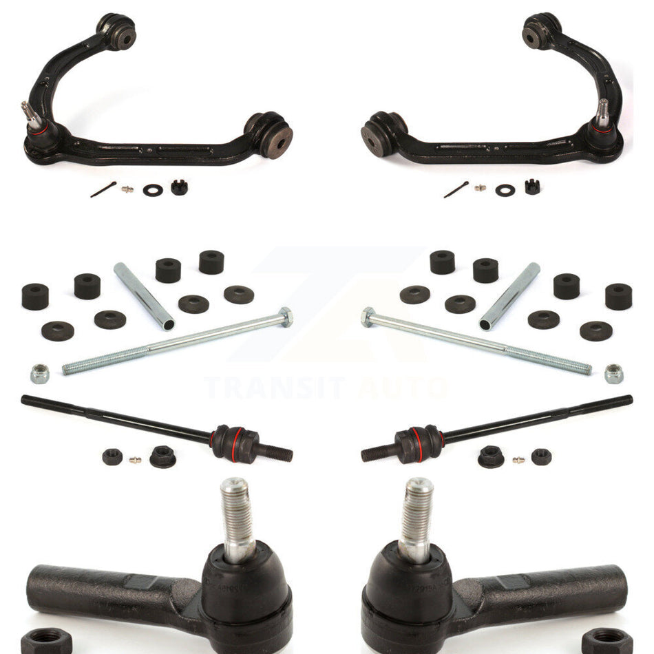 Front Suspension Control Arm And Ball Joint Assembly Steering Tie Rod End Stabilizer Bar Link Kit (8Pc) For 2003-2007 Chevrolet Express 3500 8.5" Length KTR-102950