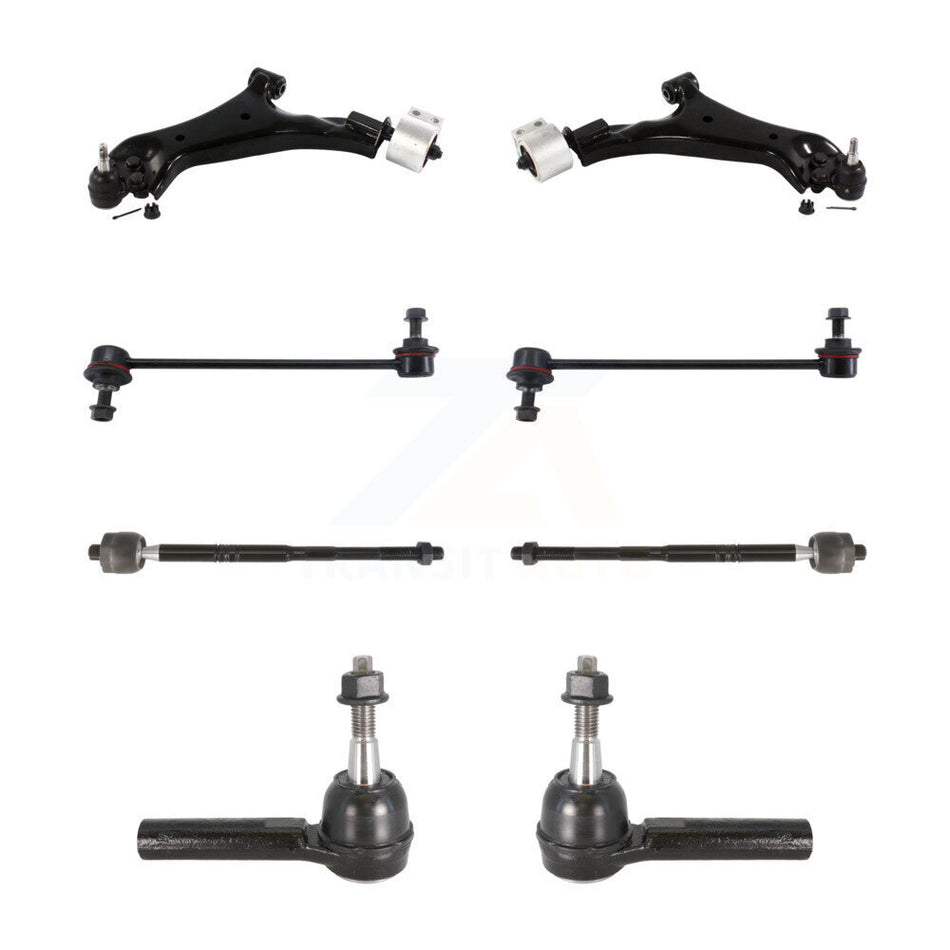 Front Suspension Control Arm And Ball Joint Assembly Steering Tie Rod End Stabilizer Bar Link Kit (8Pc) For 2010-2017 Chevrolet Equinox GMC Terrain 2.4L KTR-102969