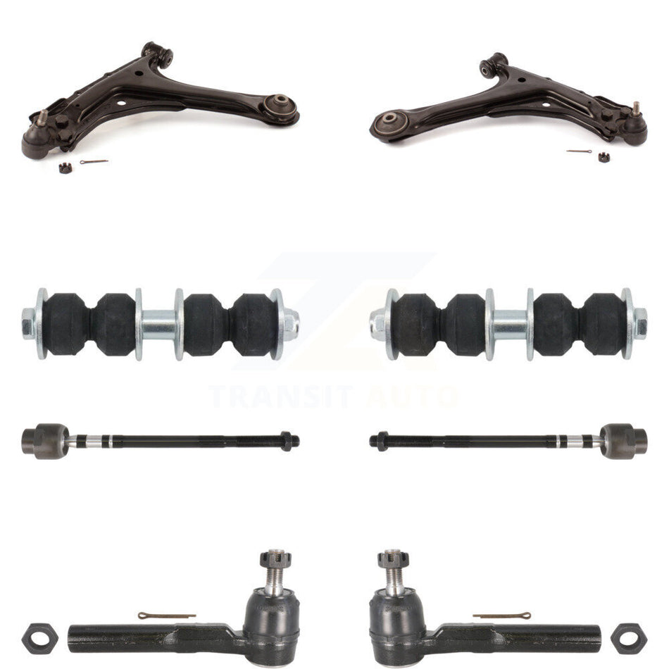 Front Suspension Control Arm And Ball Joint Assembly Steering Tie Rod End Stabilizer Bar Link Kit (8Pc) For 1995-2005 Chevrolet Cavalier Pontiac Sunfire With FE1 KTR-103195