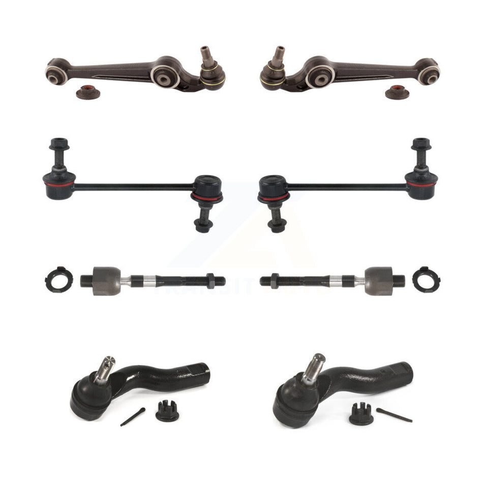 Front Suspension Control Arm And Ball Joint Assembly Steering Tie Rod End Stabilizer Bar Link Kit (8Pc) For 2011-2012 Ford Fusion 3.5L KTR-103201