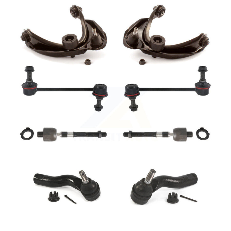 Front Suspension Control Arm And Ball Joint Assembly Steering Tie Rod End Stabilizer Bar Link Kit (8Pc) For 2011-2012 Ford Fusion 3.5L KTR-103203