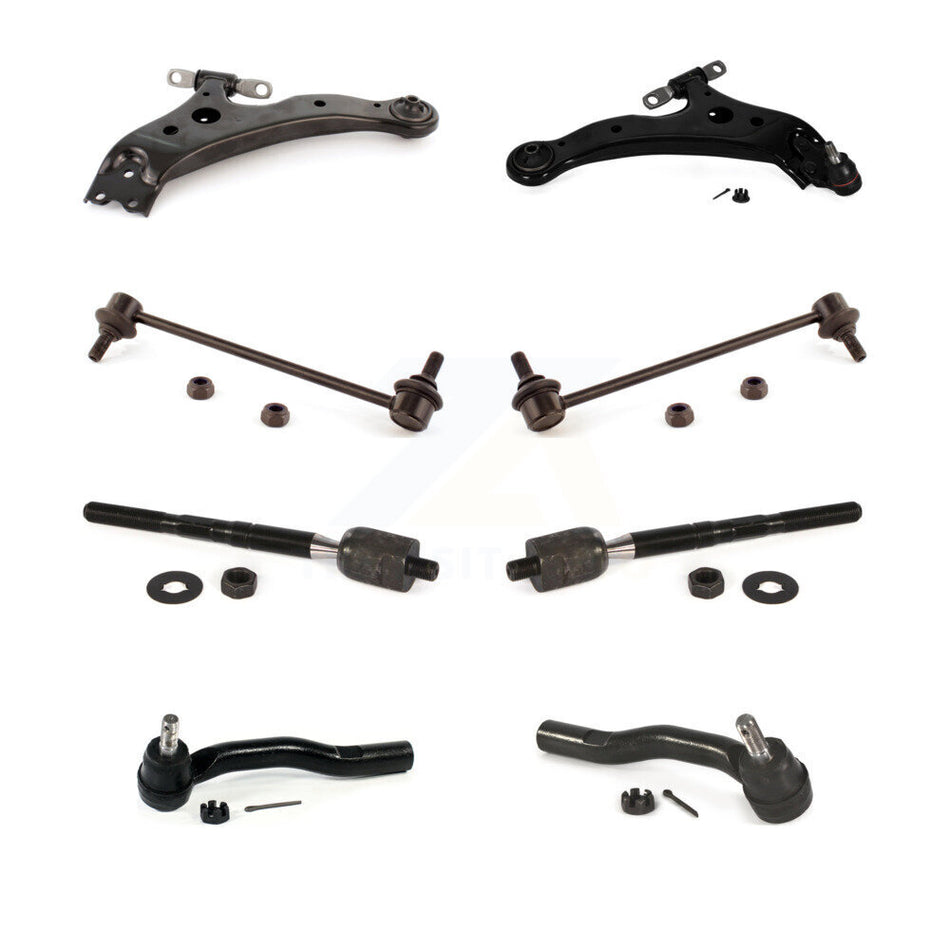 Front Suspension Control Arm And Ball Joint Assembly Steering Tie Rod End Stabilizer Bar Link Kit (8Pc) For Toyota Camry Lexus ES300 KTR-103235