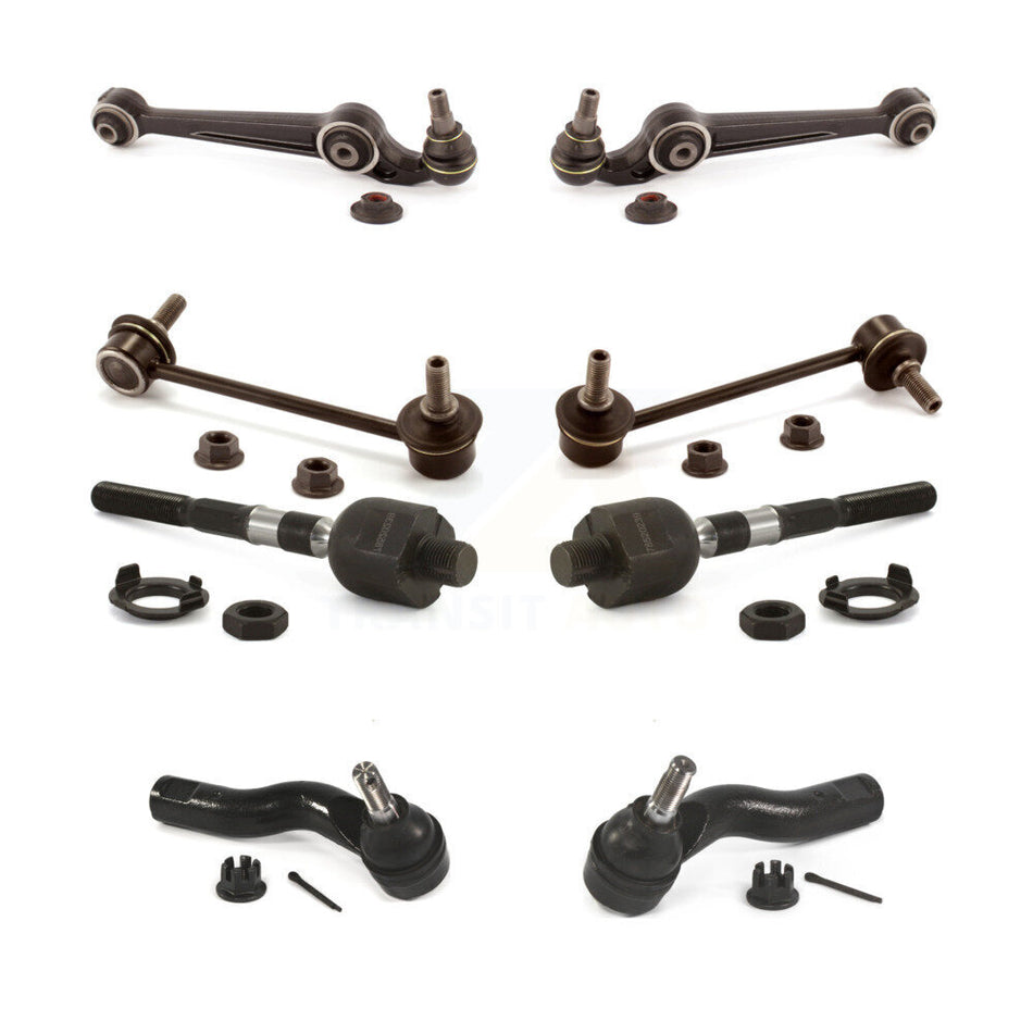 Front Suspension Control Arm And Ball Joint Assembly Steering Tie Rod End Stabilizer Bar Link Kit (8Pc) For 2010 Ford Fusion 3.5L KTR-103256