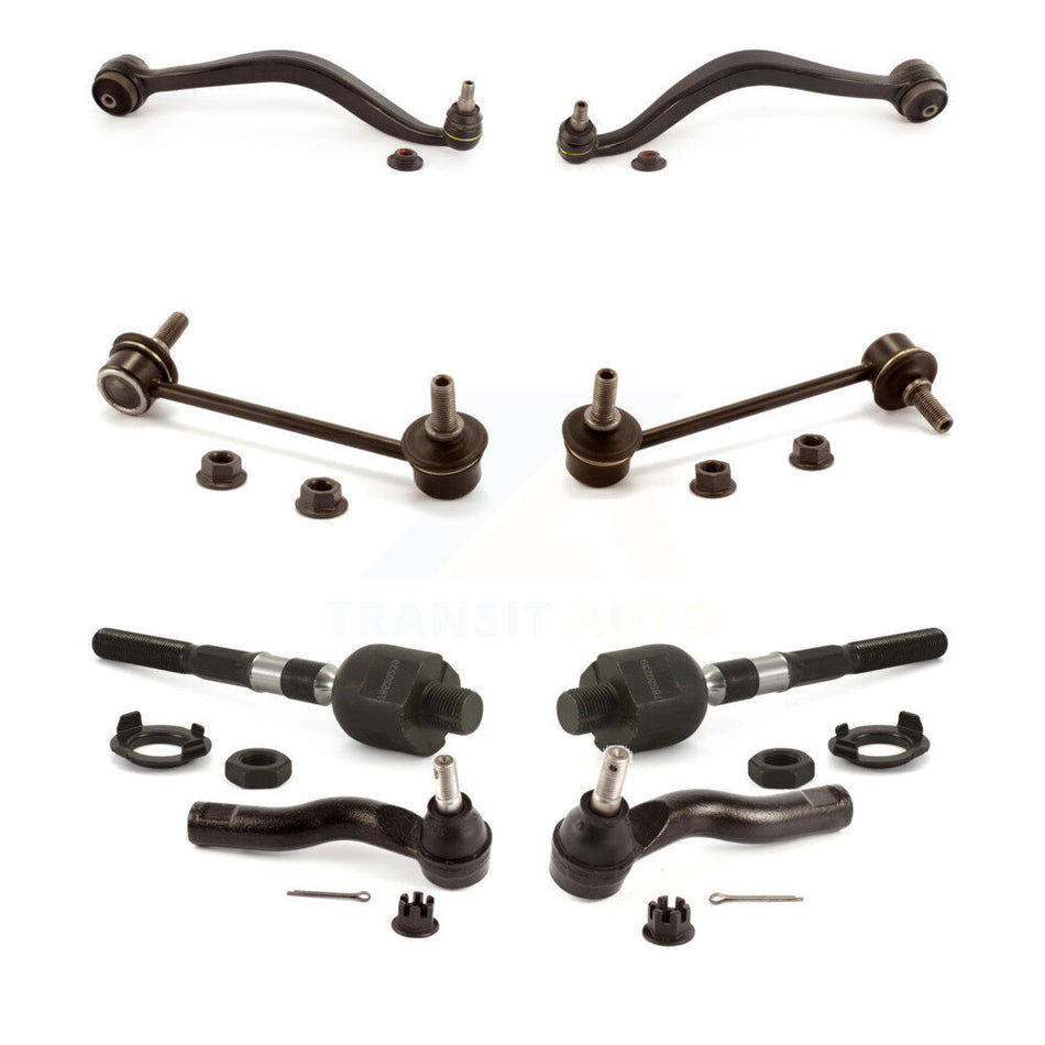 Front Suspension Control Arm And Ball Joint Assembly Steering Tie Rod End Stabilizer Bar Link Kit (8Pc) For Ford Fusion Mercury Milan Lincoln MKZ Zephyr KTR-103257