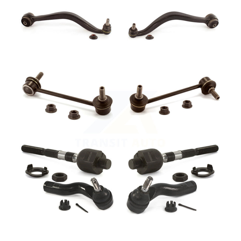 Front Suspension Control Arm And Ball Joint Assembly Steering Tie Rod End Stabilizer Bar Link Kit (8Pc) For 2010 Ford Fusion 3.5L KTR-103258