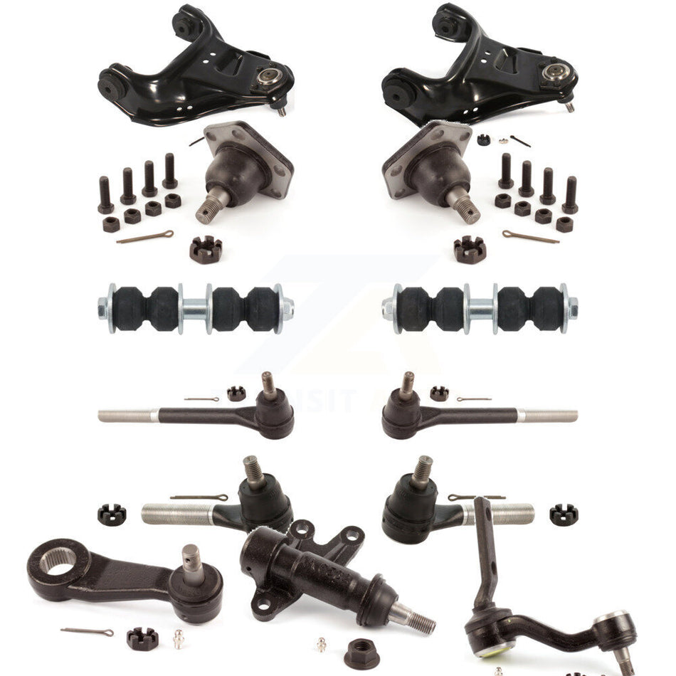 Front Control Arms Assembly And Lower Ball Joints Tie Rods Link Sway Bar Suspension Kit (13Pc) For Chevrolet Blazer Offset Rod End KTR-103453