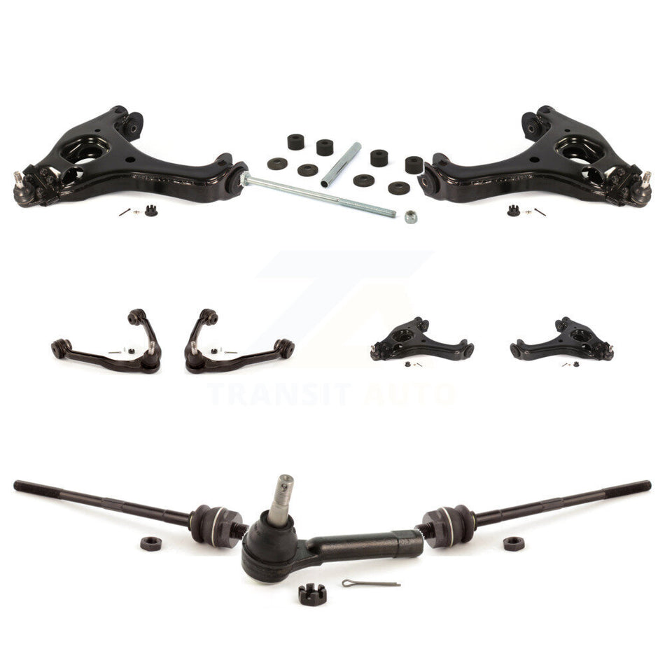 Front Control Arms Assembly And Lower Ball Joints Tie Rods Link Sway Bar Suspension Kit (10Pc) For Chevrolet Silverado 1500 GMC Sierra Classic KTR-103491
