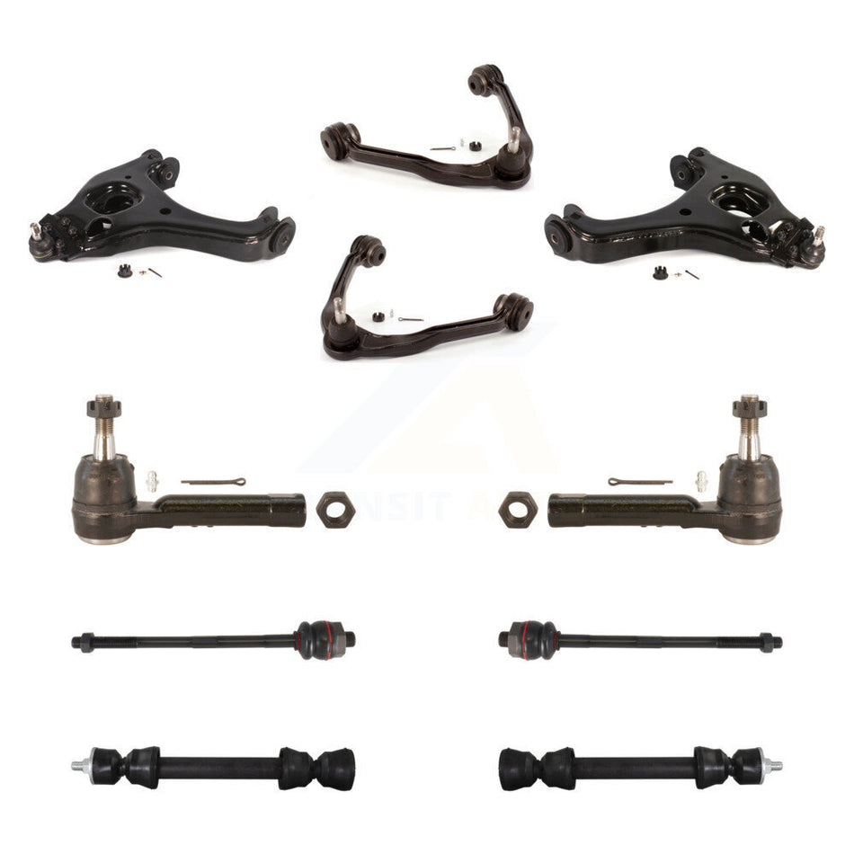Front Control Arms Assembly And Lower Ball Joints Tie Rods Link Sway Bar Suspension Kit (10Pc) For Chevrolet Silverado 1500 GMC Sierra Classic KTR-103491