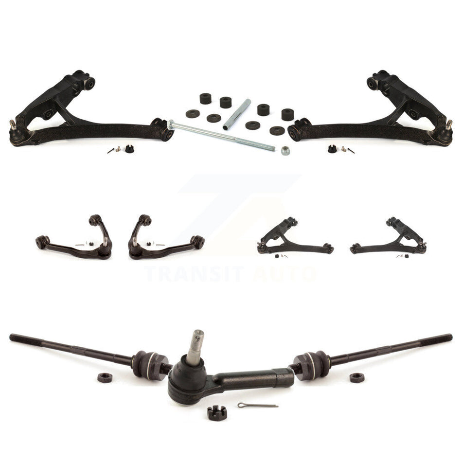 Front Control Arms And Lower Ball Joints Tie Rods Link Sway Bar Kit (10Pc) For Chevrolet Silverado 1500 GMC Tahoe Sierra Suburban Yukon Avalanche XL Cadillac Classic Escalade ESV EXT KTR-103497