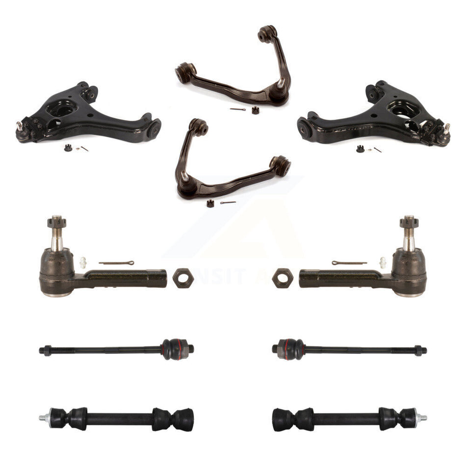 Front Control Arms Assembly And Lower Ball Joints Tie Rods Link Sway Bar Suspension Kit (10Pc) For Chevrolet Silverado 1500 GMC Sierra Classic KTR-103505