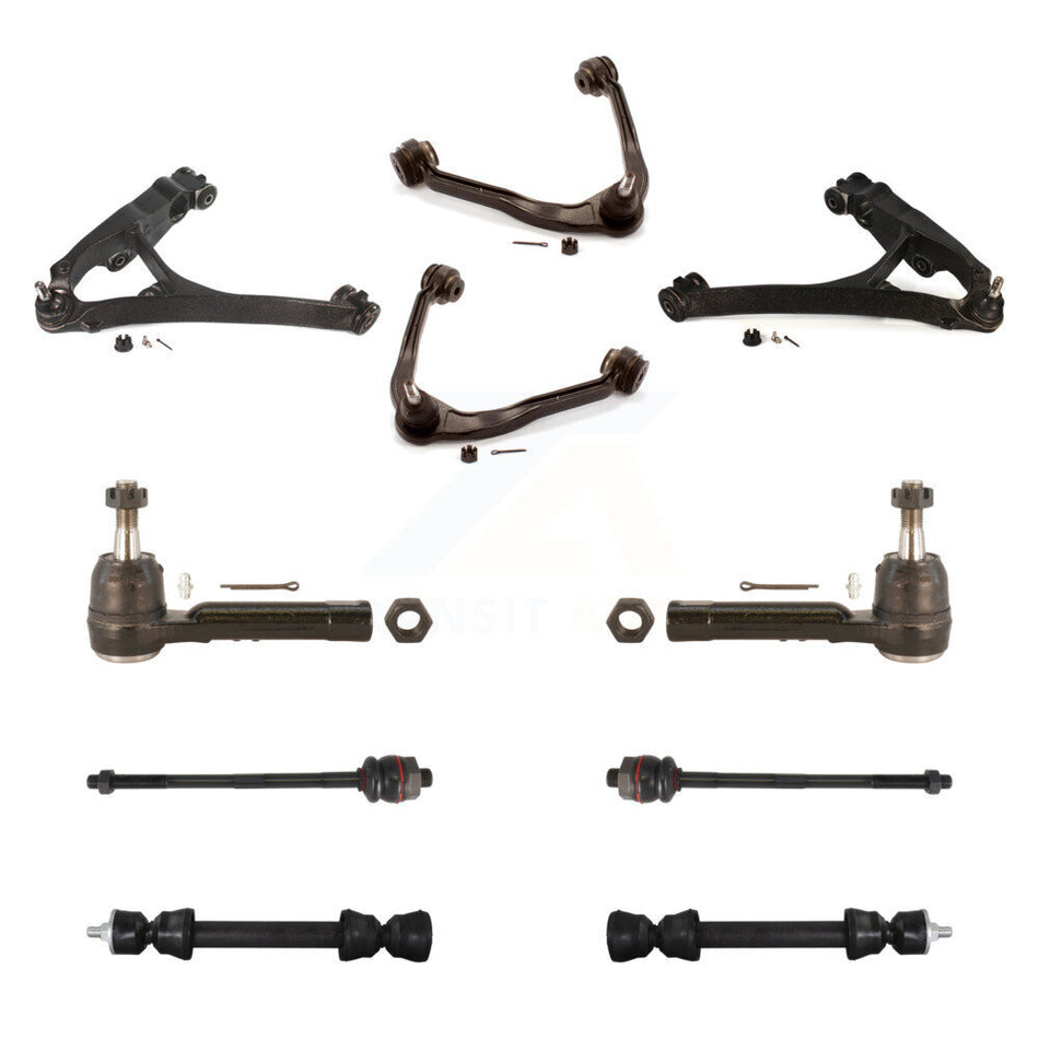 Front Control Arms And Lower Ball Joints Tie Rods Link Sway Bar Kit (10Pc) For Chevrolet Silverado 1500 GMC Tahoe Sierra Suburban Yukon Avalanche XL Cadillac Classic Escalade ESV EXT KTR-103511