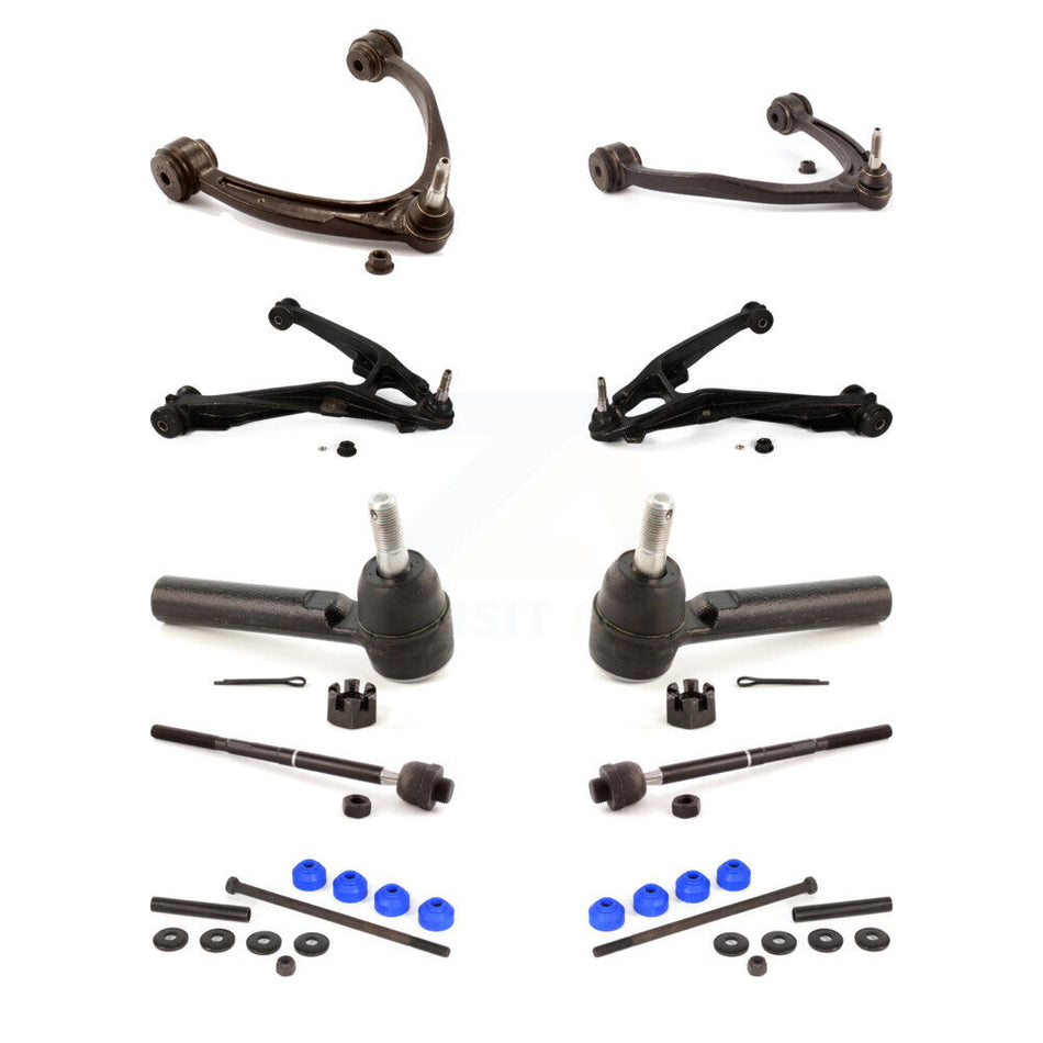 Front Control Arms And Lower Ball Joints Tie Rods Link Sway Bar Suspension Kit (10Pc) For Chevrolet Silverado 1500 GMC Sierra Tahoe Suburban Yukon Cadillac XL Avalanche Escalade ESV EXT KTR-103535