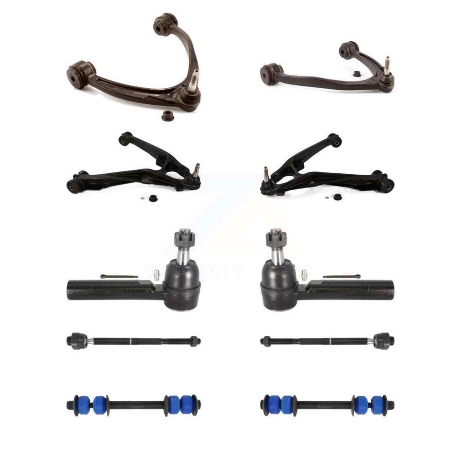 Front Control Arms And Lower Ball Joints Tie Rods Link Sway Bar Suspension Kit (10Pc) For Chevrolet Silverado 1500 GMC Sierra Tahoe Suburban Yukon Cadillac XL Avalanche Escalade ESV EXT KTR-103535
