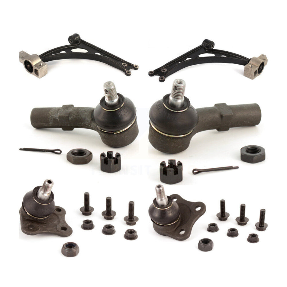 Front Suspension Control Arm With Tie Rod End And Ball Joint Kit (6Pc) For 2006 Volkswagen Jetta GLI 7th 8th Digit Of VIN Is "9M" Or "1J" KTR-103977
