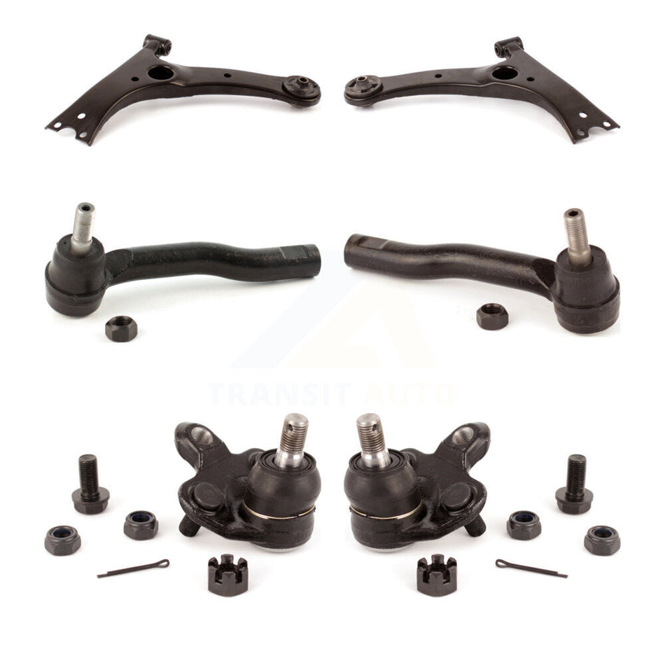 Front Suspension Control Arm With Tie Rod End And Ball Joint Kit (6Pc) For Toyota Corolla KTR-104000