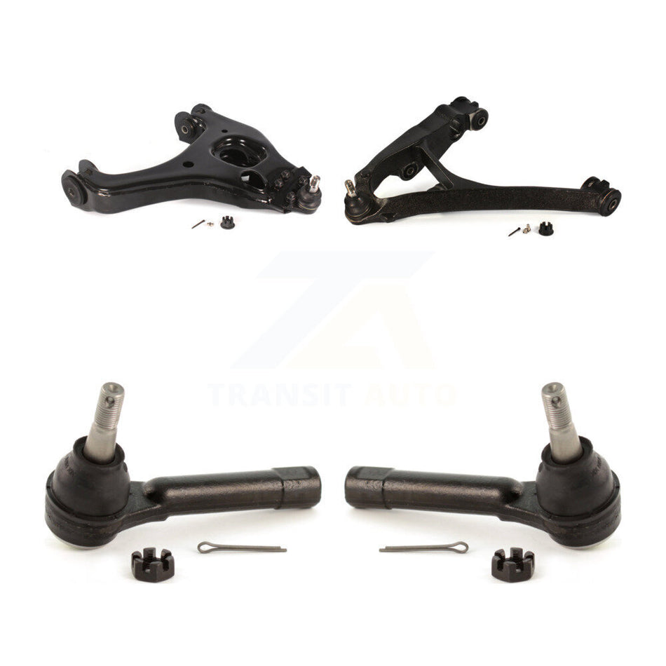 Front Suspension Control Arm Assembly And Tie Rod End Kit For 2005 Chevrolet Silverado 1500 RWD with Torsion Bar front springs Gear steering type KTR-104034