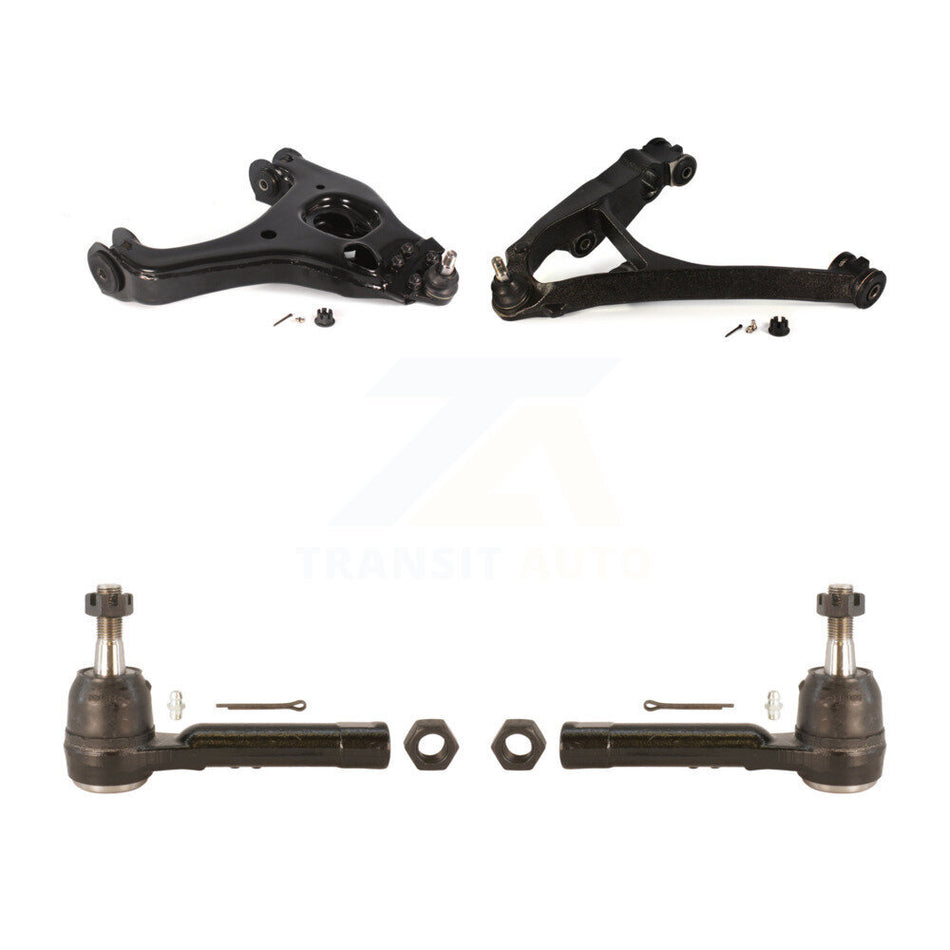 Front Suspension Control Arm Assembly And Tie Rod End Kit For 2005 Chevrolet Silverado 1500 RWD with Torsion Bar front springs Gear steering type KTR-104034