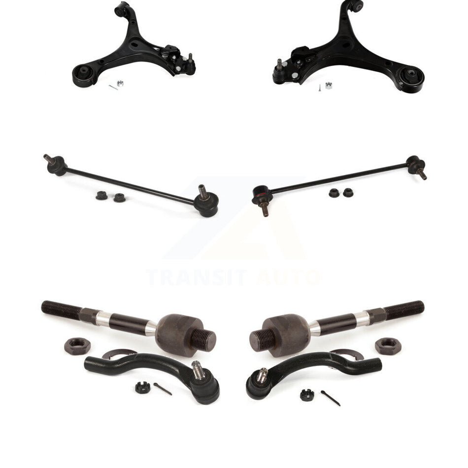 Front Suspension Control Arm And Ball Joint Assembly Steering Tie Rod End Stabilizer Bar Link Kit (8Pc) For Honda Civic Acura ILX KTR-104098