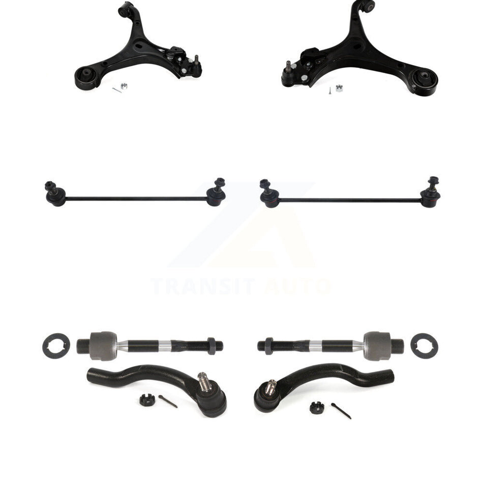 Front Suspension Control Arm And Ball Joint Assembly Steering Tie Rod End Stabilizer Bar Link Kit (8Pc) For Honda Civic Acura ILX KTR-104098