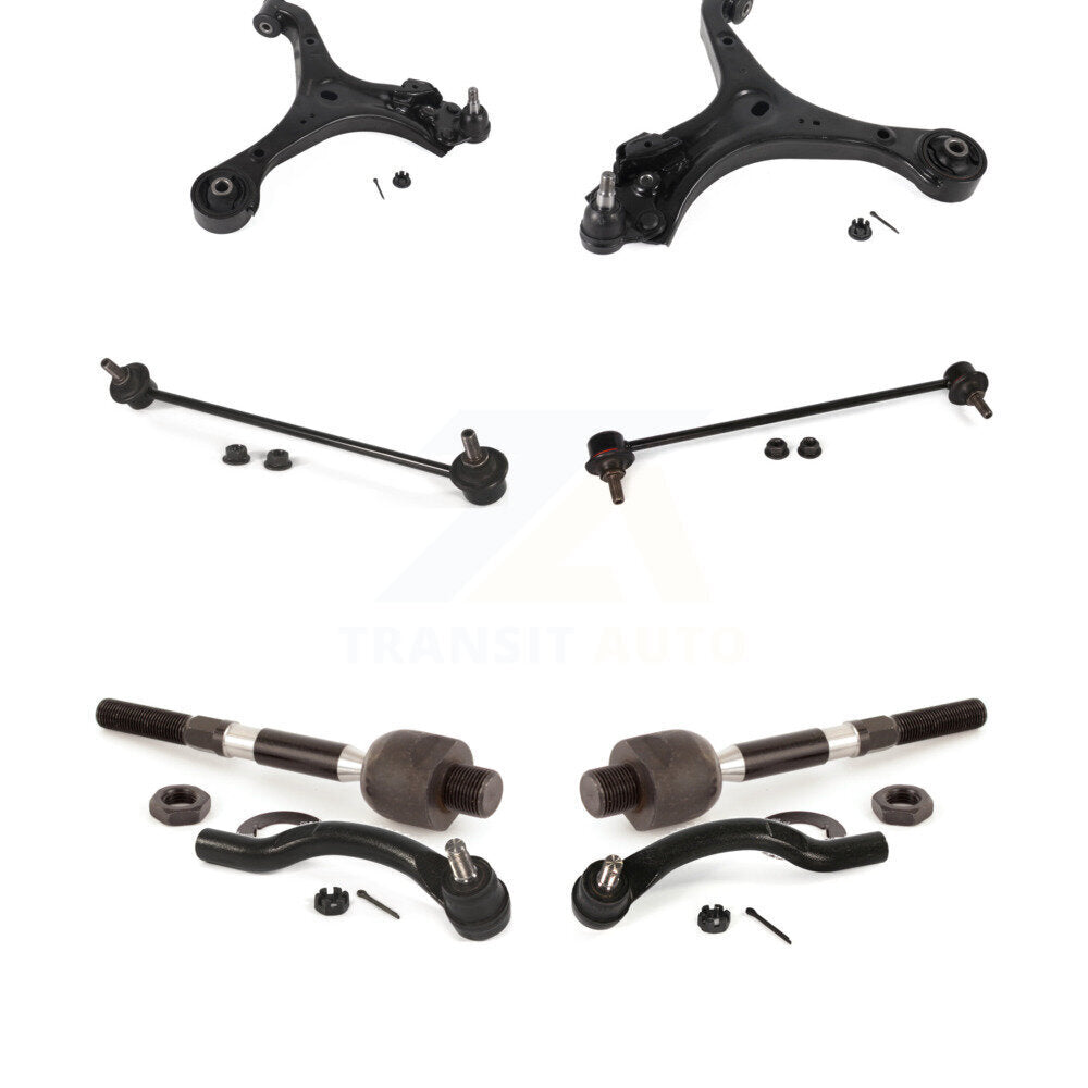 Front Control Arm And Ball Joint Tie Rod End Bar Link Kit (8Pc) For Honda Civic Acura ILX KTR-104454