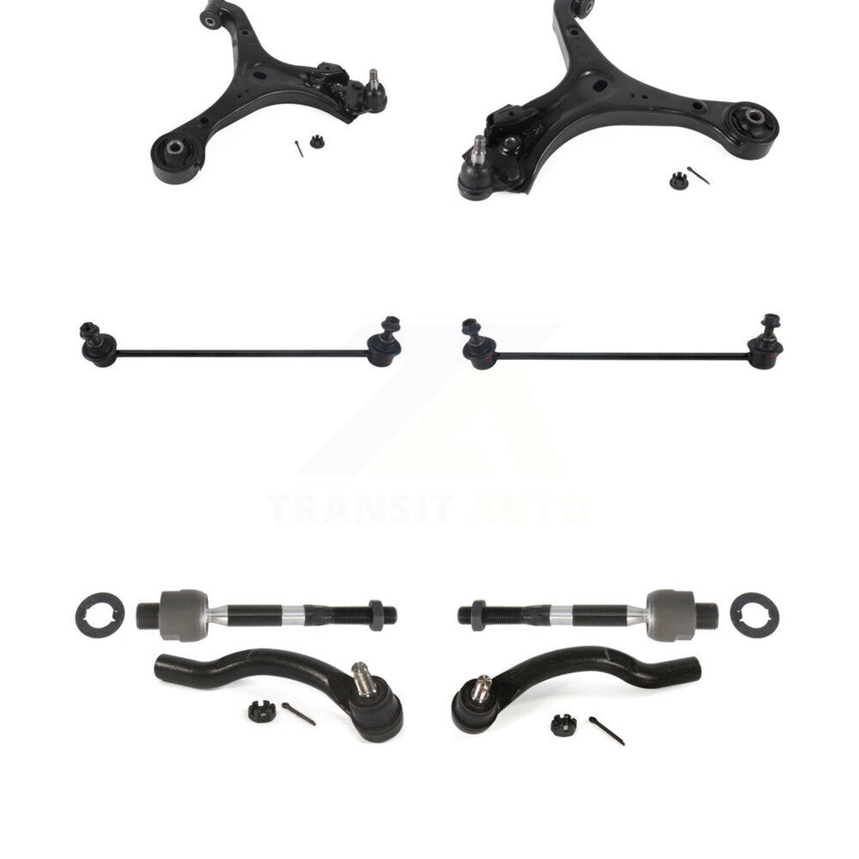 Front Control Arm And Ball Joint Tie Rod End Bar Link Kit (8Pc) For Honda Civic Acura ILX KTR-104454