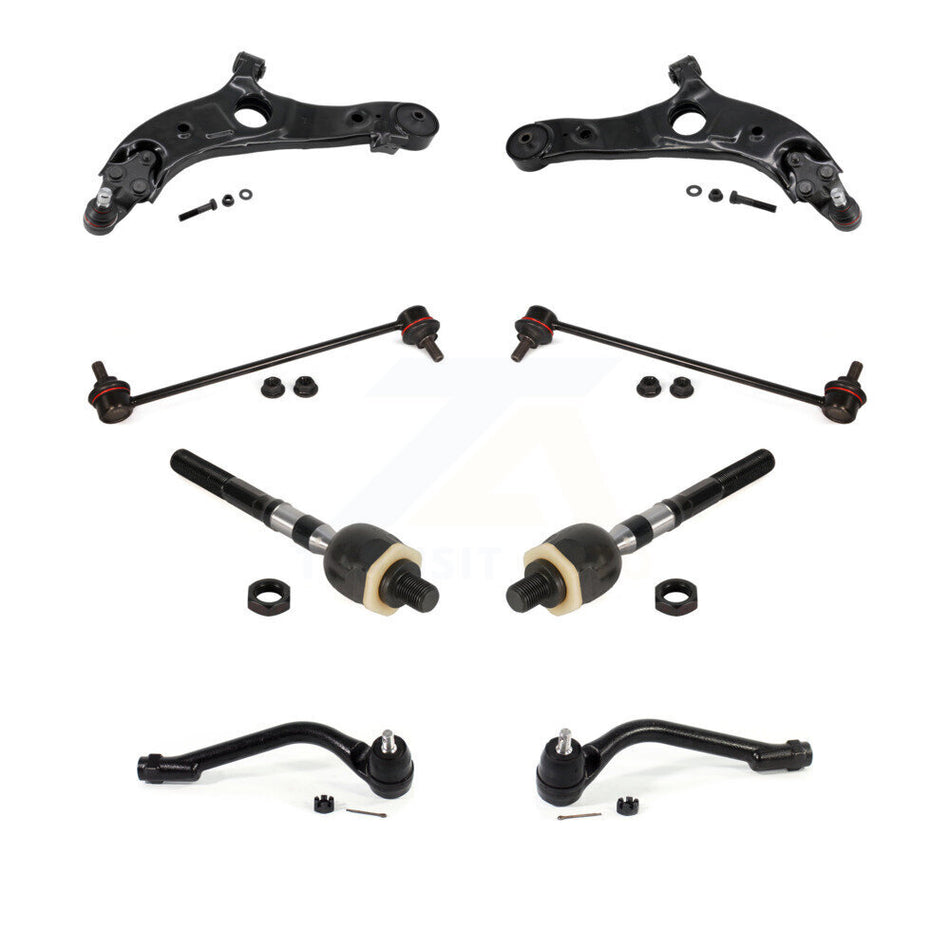 Front Control Arm & Ball Joint Tie Rod End Link Kit (8Pc) For Hyundai Santa Fe Sport Kia KTR-104474