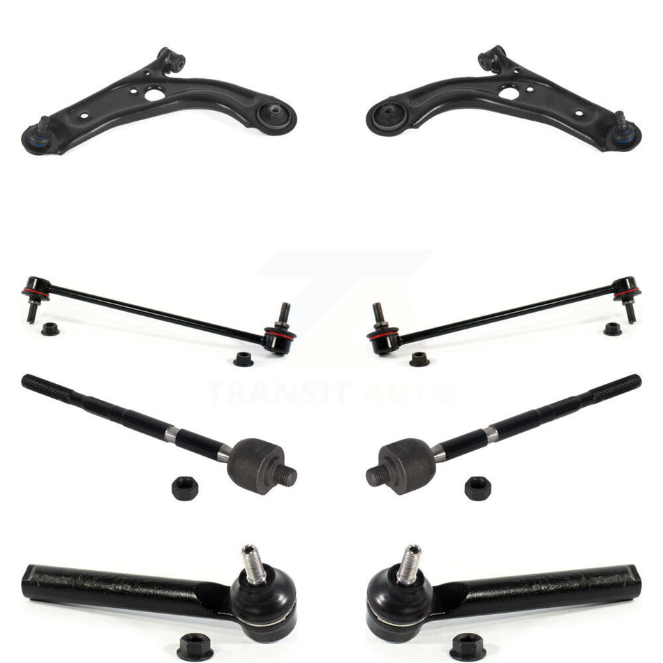 Front Control Arm Ball Joint Tie Rod End Link Kit (8Pc) For Fiat 500 Naturally Aspirated KTR-104481