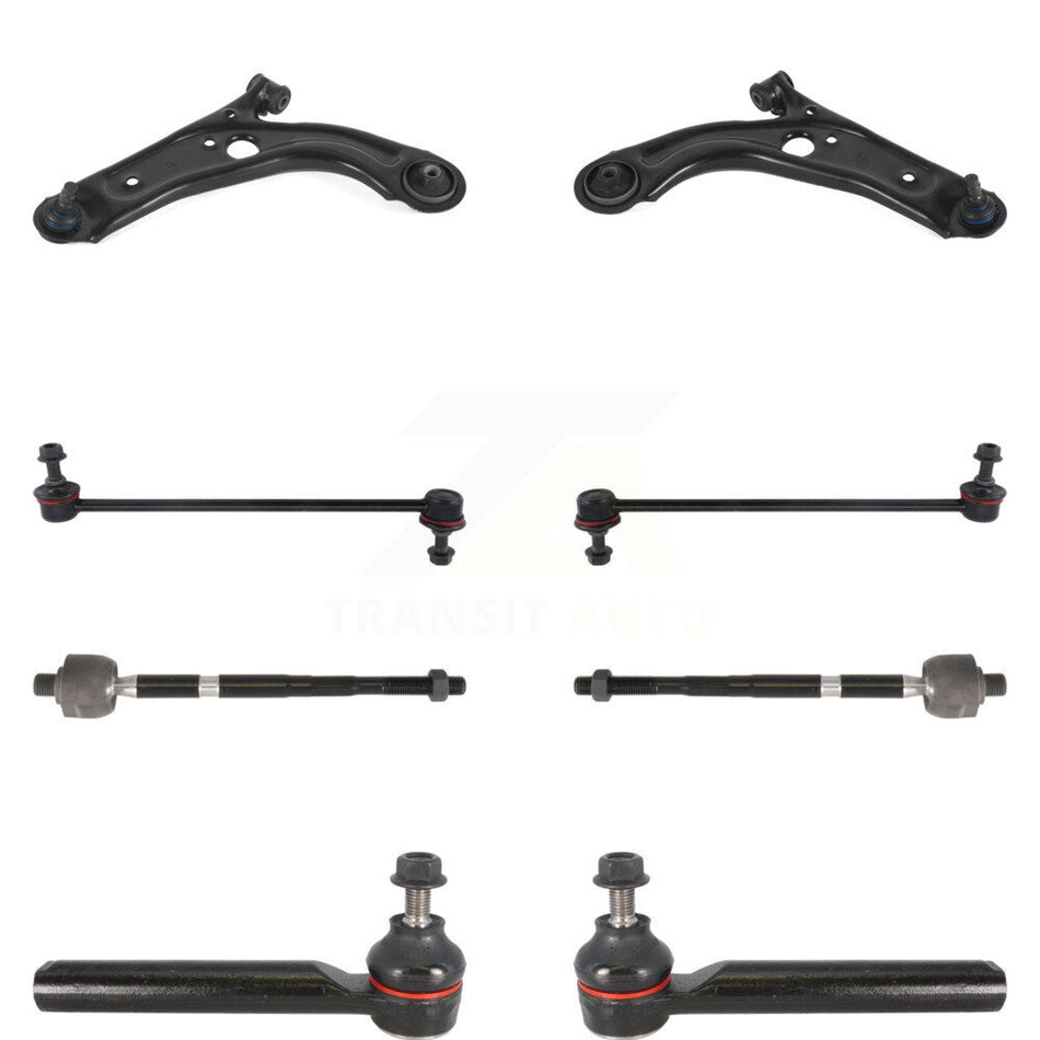 Front Control Arm Ball Joint Tie Rod End Link Kit (8Pc) For Fiat 500 Naturally Aspirated KTR-104481