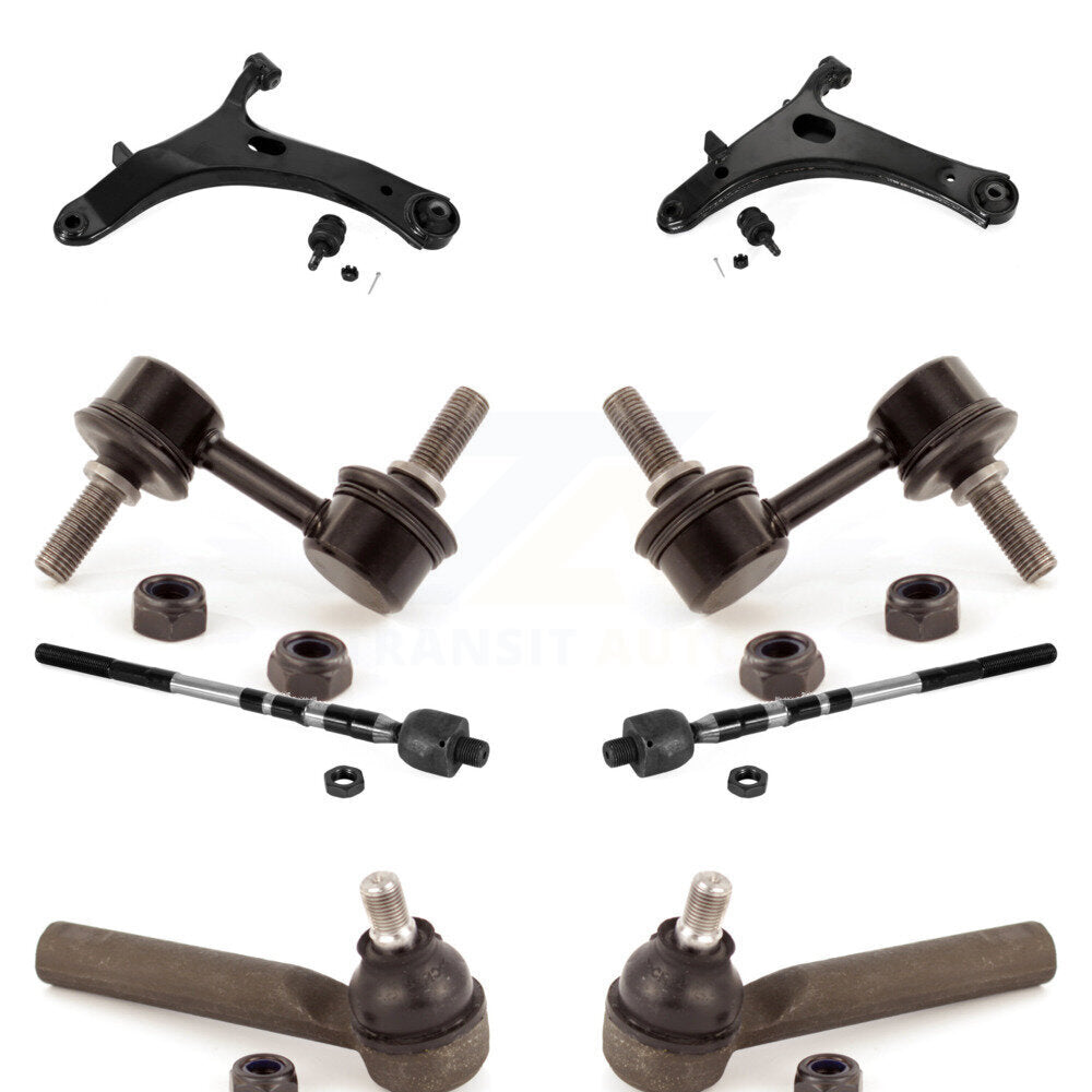 Front Suspension Control Arm And Ball Joint Tie Rod End Link Kit (8Pc) For Subaru Impreza KTR-104483