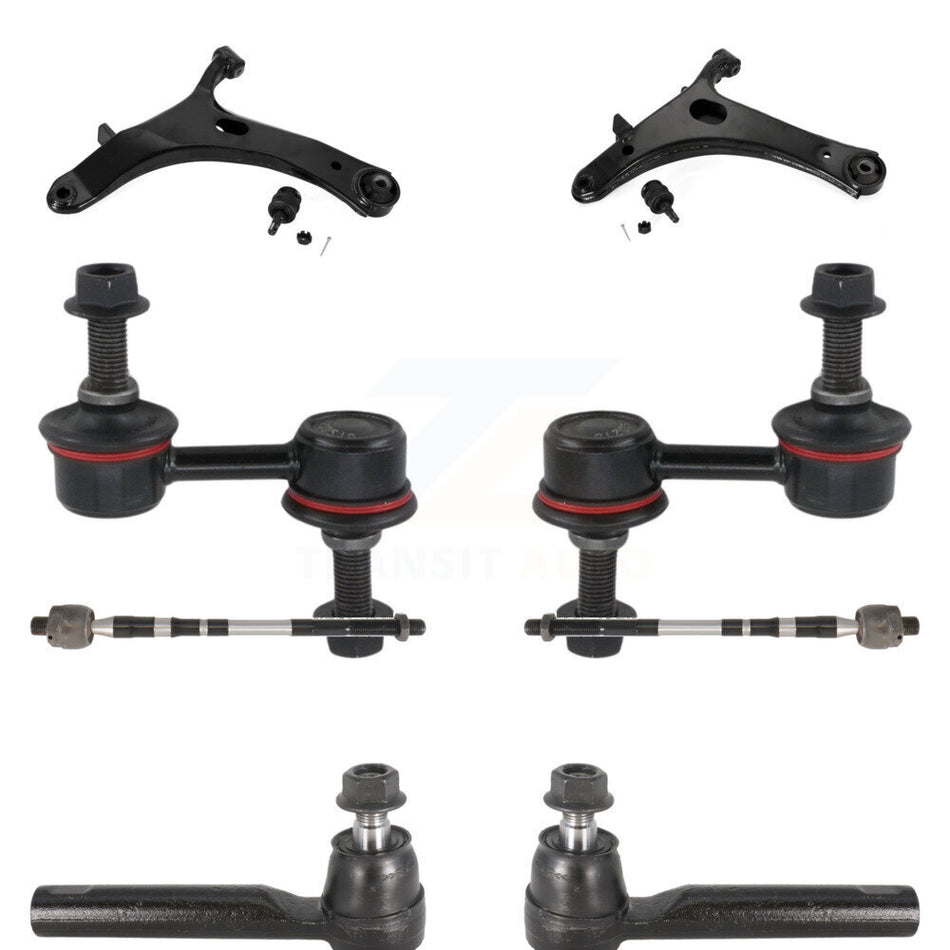 Front Suspension Control Arm And Ball Joint Tie Rod End Link Kit (8Pc) For Subaru Impreza KTR-104483