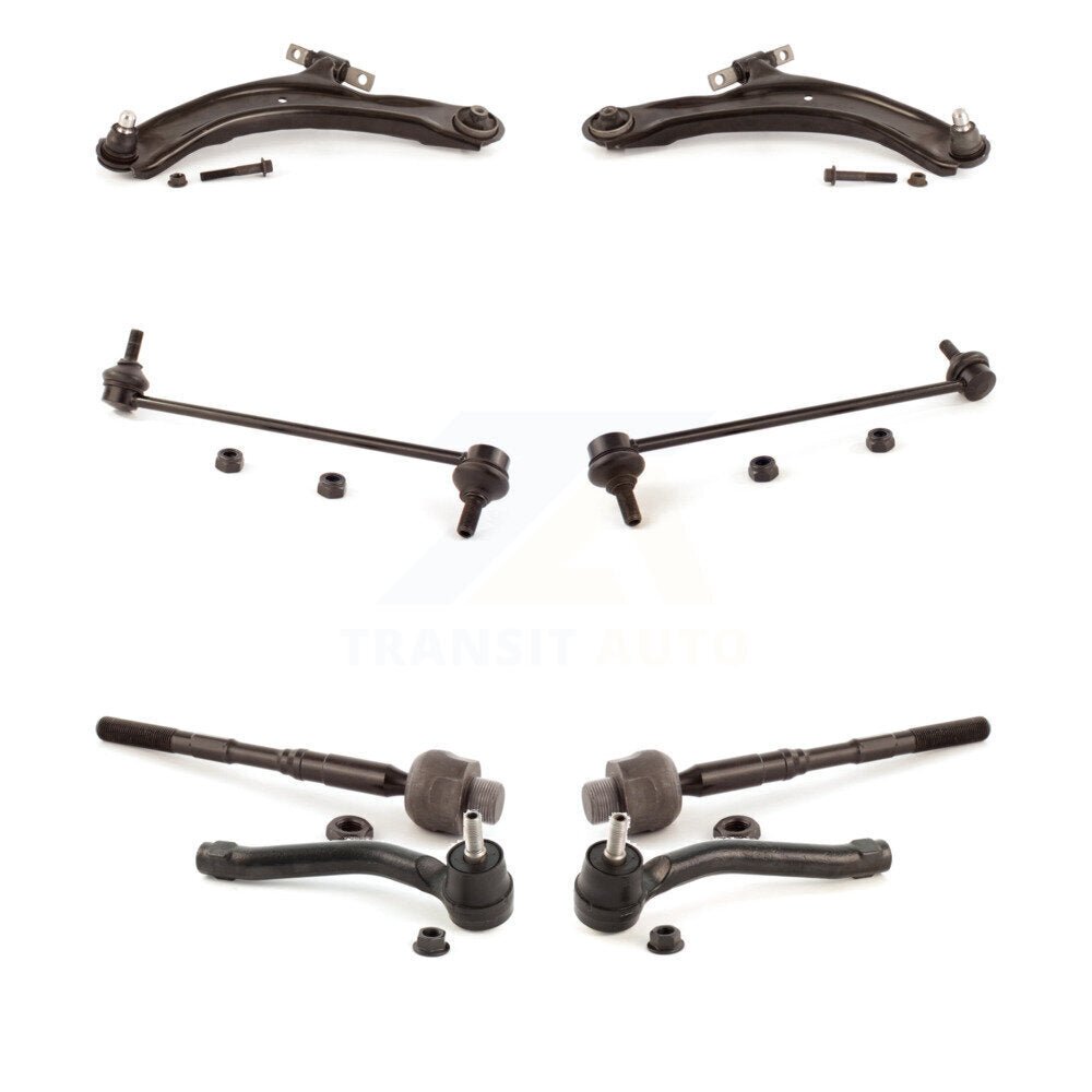 Front Control Arm Ball Joint Assembly Tie Rod End Link Kit (8Pc) For Nissan Rogue Select KTR-104576