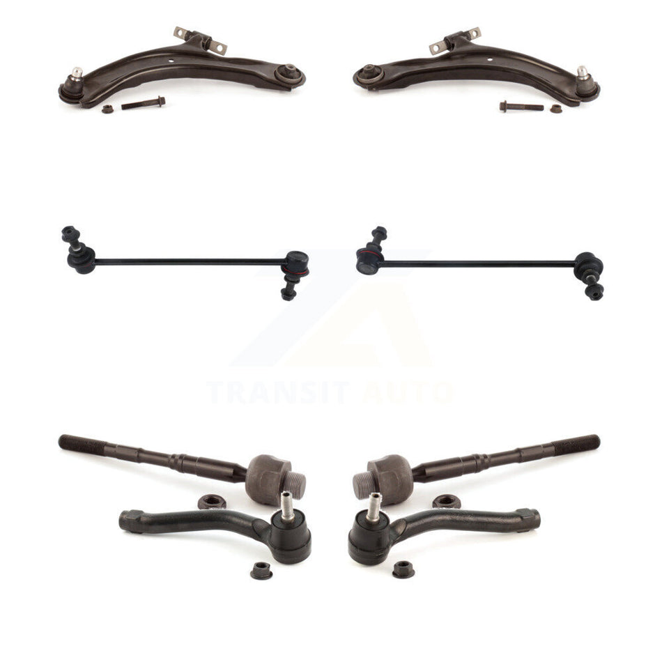 Front Control Arm Ball Joint Assembly Tie Rod End Link Kit (8Pc) For Nissan Rogue Select KTR-104576