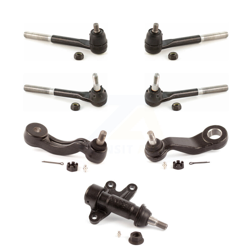 Front Inner Outer Tie Rod Pitman Idler Arm & Bracket Kit (7Pc) For C1500 Chevrolet GMC KTR-105105