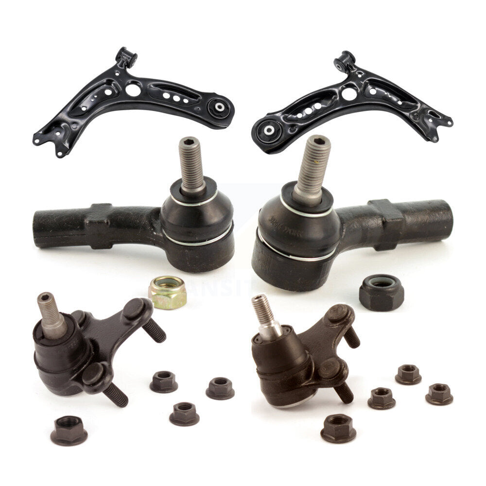 Front Suspension Control Arm Tie Rod End Ball Joint Kit (6Pc) For Volkswagen Jetta Audi R KTR-105137