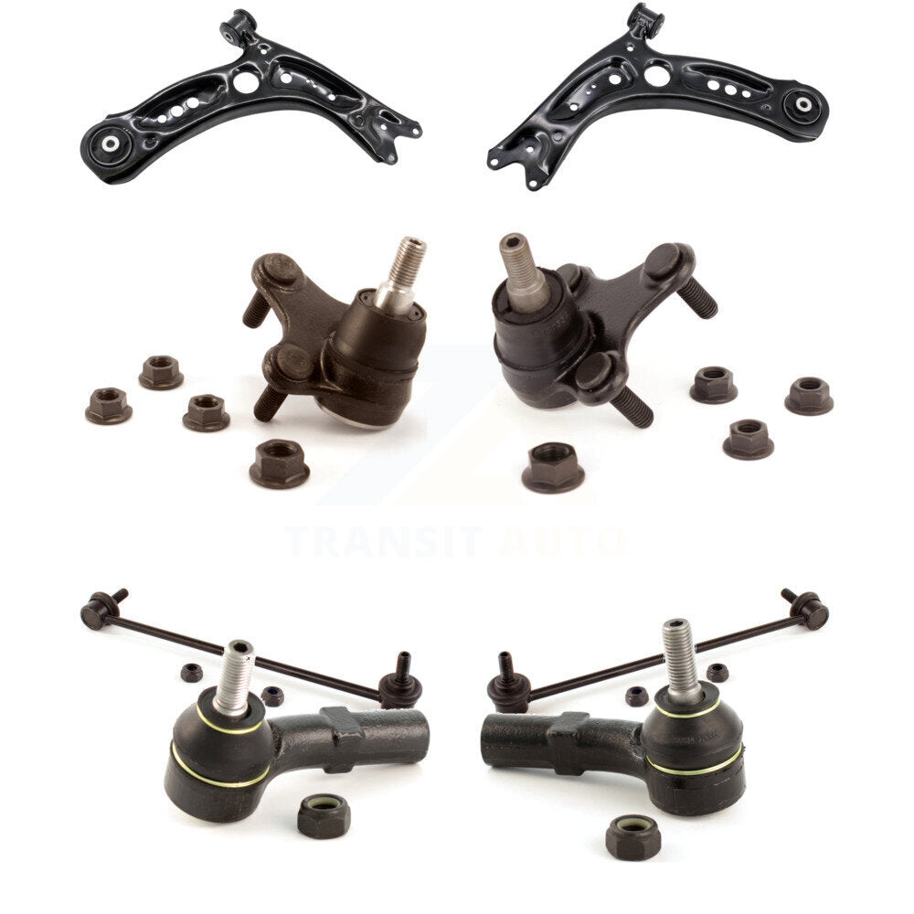 Front Suspension Control Arm Tie Rod End Link Ball Joint Kit (8Pc) For Volkswagen Jetta KTR-105142